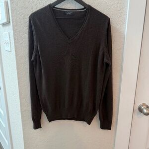 ZARA MAN Basic Dark Brown Knit Long Sleeve Sweater Size M